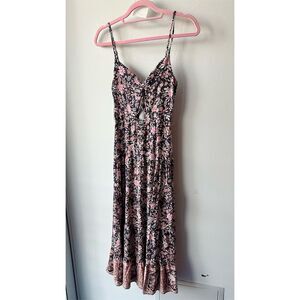 810. Iris XS Floral Maxi Sundress Multicolor Long Dress. P2P 14